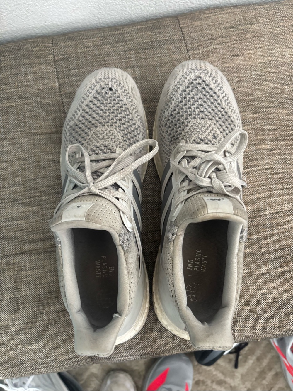Light Gray Knit Women’s Running Sneakers